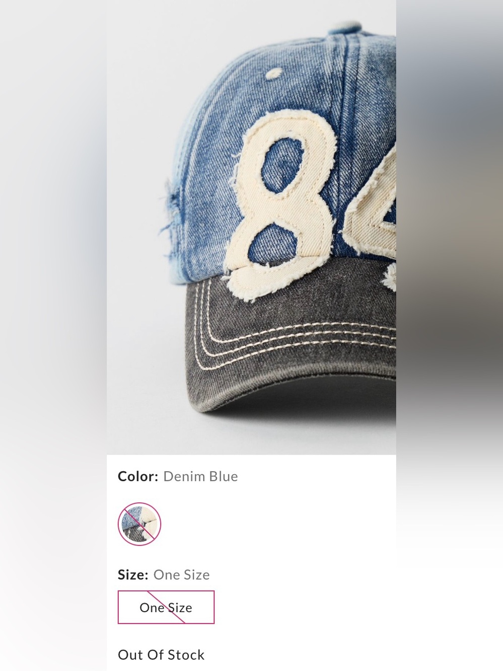 FP MOVEMENT by FREE PEOPLE ~ Hollie Varsity Denim Baseball Hat ~ Denim ~ NWT** - Picture 11 of 16
